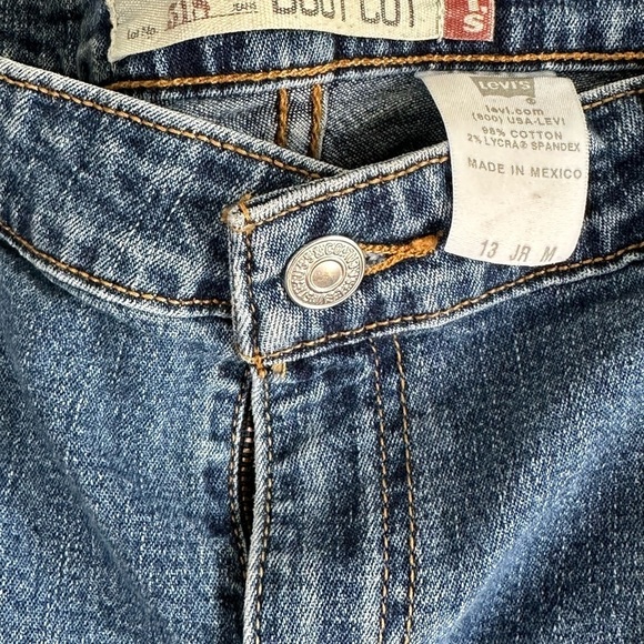 Levi’s 518 Super Low Boot Cut Medium Wash Jeans Sz 13 Juniors - Picture 4 of 11